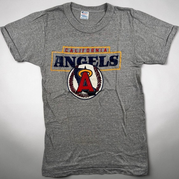 Champion Other - Vintage Champion California Angels T Shirt Boys S MLB Baseball Gray 80s USA